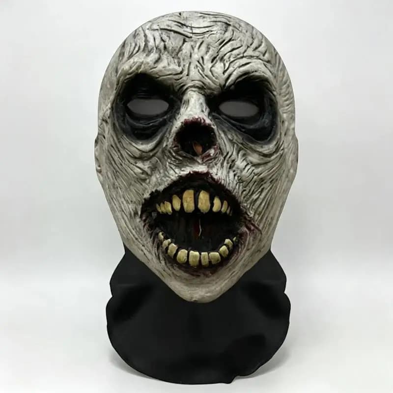 Halloween Ghost Face 3D Printed Mask Stretch Mesh Full Face Mask Skull Role Play Headdress Halloween Cosplay Horror