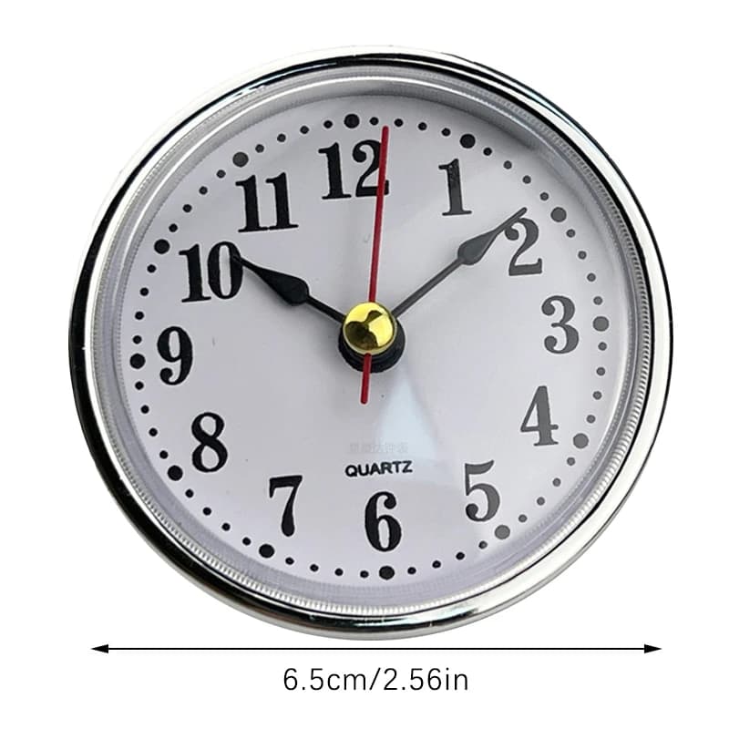 Classic Wall Clock Quartz Movement 65mm round Diameter Roman & Arabic Number Insertions Decorative Timepiece