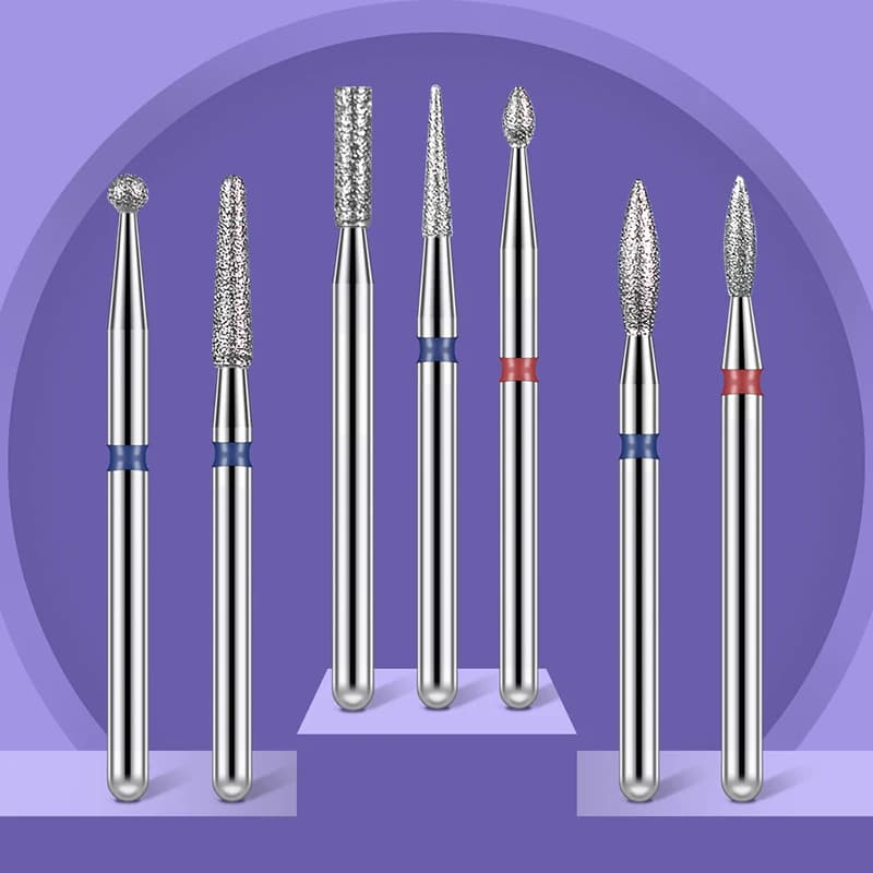 Diamond nail drill tip, cutter, all for manicure machine, tools for tips, accessories, cleaning of cuticles to remove nail gel