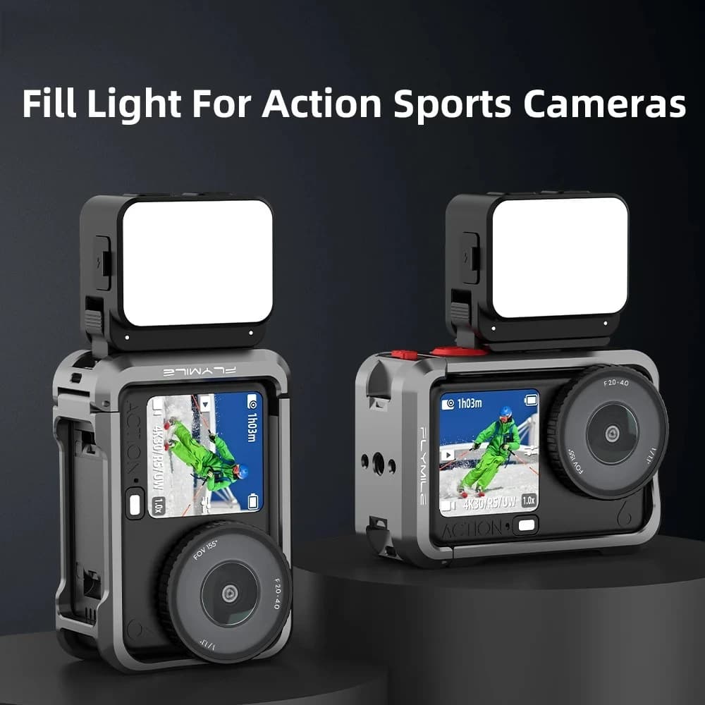 Portable Filling Light for DJI Camera Osmo Action 6/5/4, IPX4 Magnetic Video Lighting Waterproof, Selfie Lamp