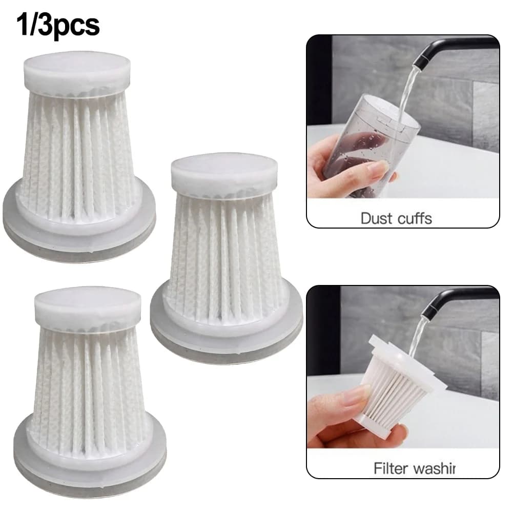 1/3 pezzi filtro filtro antipolvere per auto mini aspirapolvere wireless filtri riutilizzabili lavabili parti di ricambio