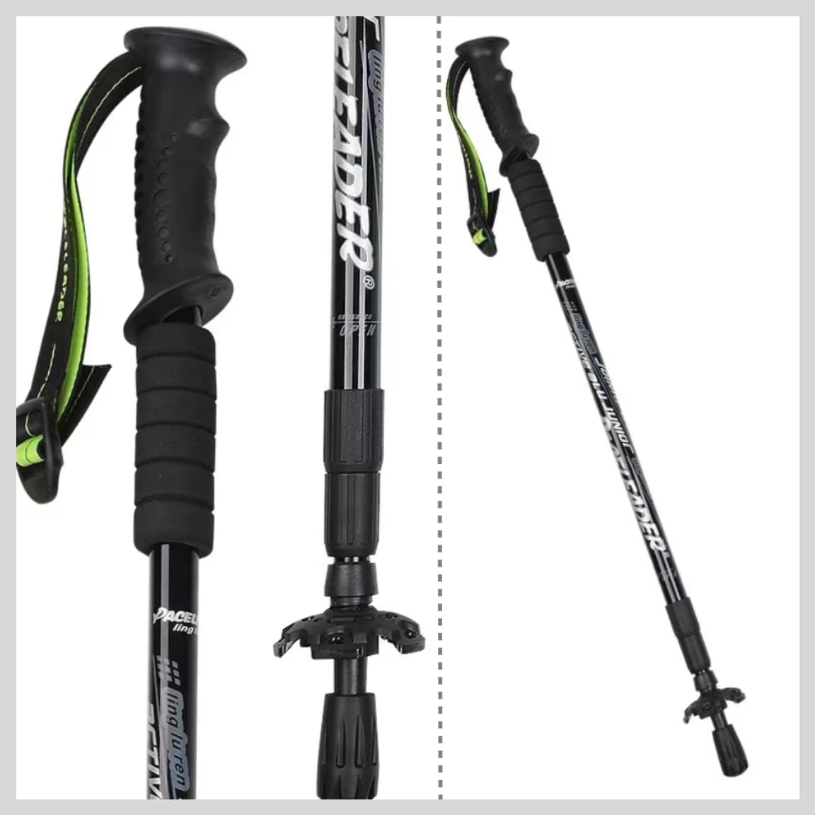 Bastone da trekking telescopico Bastone da passeggio 135 cm Retrattile Autodifesa Bastone retrattile Bastone espandibile Accessorio per arrampicata ed escursionismo
