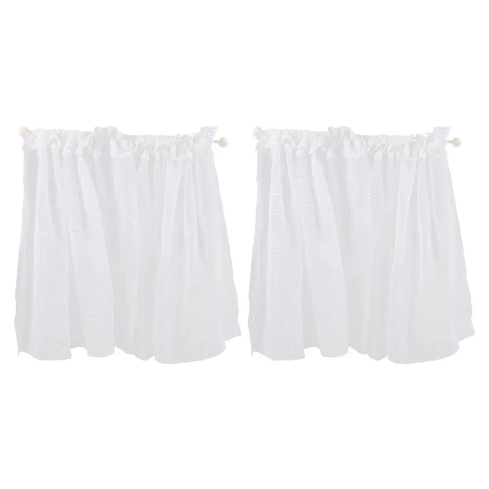 2 Pezzi Tende in Pizzo in Miniatura, Eleganti Drappeggi per Finestre, Accessori Fai-da-Te, Decorazione per Case in Miniatura, Oggetto di Scena per Scenari di Case delle Bambole, Decorazione per Finestre