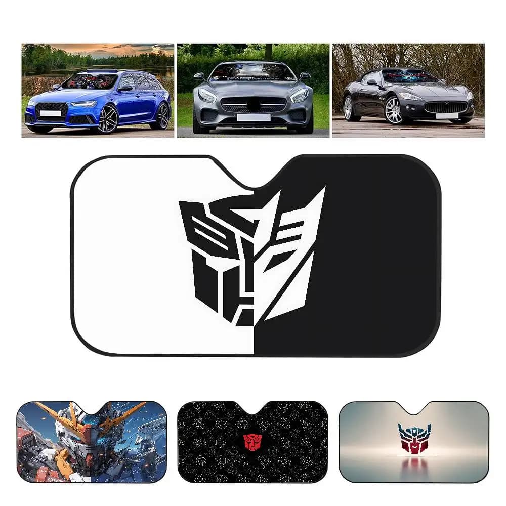 T-Transformers Anime Car Sun Shade UV Protection Electrostatic Adsorption Car Window Sunshade For Kids Outdoor Sunscreen