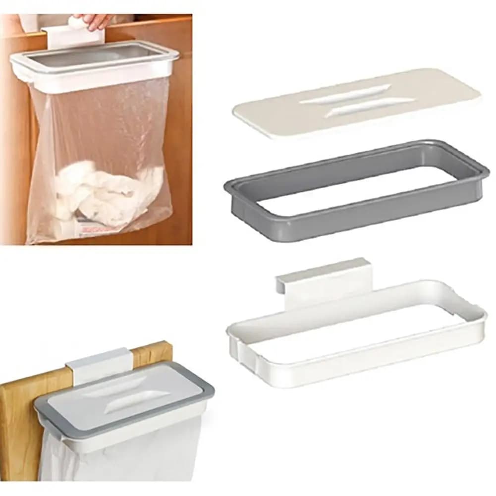 1 set/3 pezzi moda armadi da cucina porta cestino appeso pattumiera bidone della spazzatura cremagliera portautensili portaoggetti cremagliere