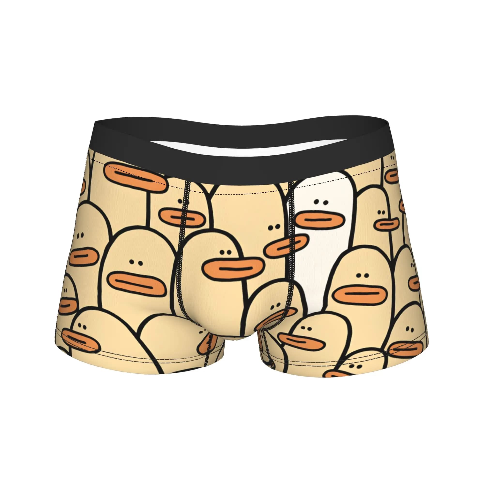 Cute Ducks Funny Meme Underwear Soft Trend Underpants Design Boxer Brief For Men Pouch Plus Size Boxershorts