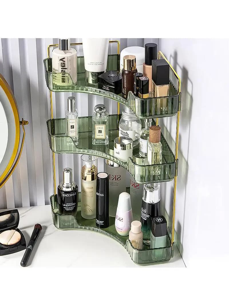 Luxury Bedroom Corner Bathroom Cosmetic Storage Rack Jewelry Display Shelf Lightweight Organizer for Home Storage