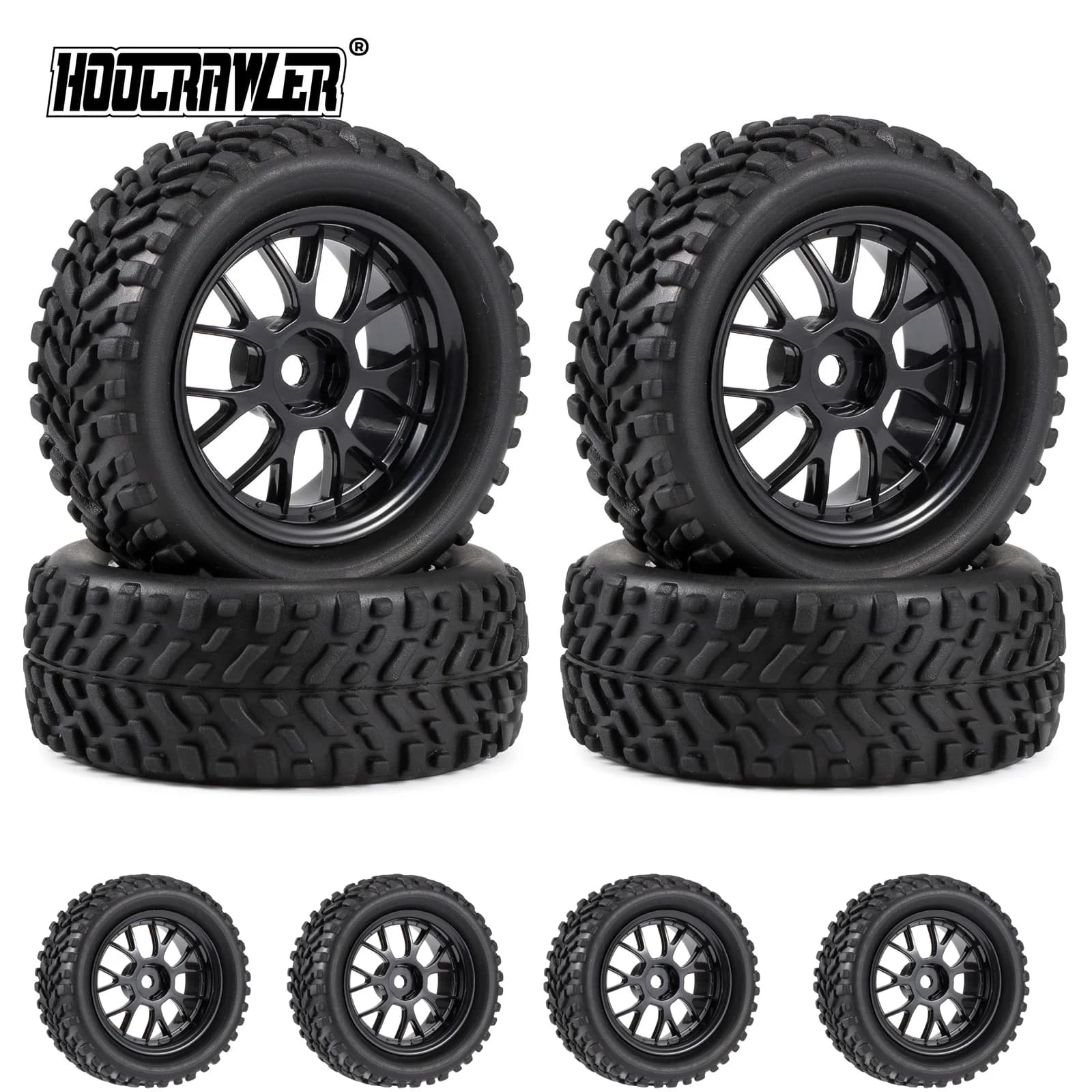 4PCS 76 millimetri 1.9 pollici Off Road Buggy Pneumatici Ruote Cerchio per 1/14 1/16 1/10 RC Auto Wltoys 144001 Tamiya MJX Hyper Go 14210 14209