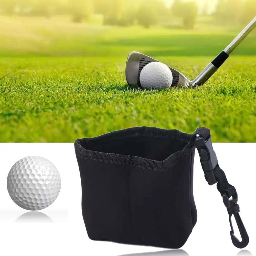 Leak-Proof Golf Cleaning Bag Easy To Carry With Detachable Clip Golf Ball Scrub Bag Black Washable Golf Club Wash Bag