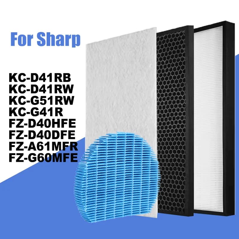 FZ-D40HFE FZ-D40DFE FZ-A61MFR del Carbone di legna di Carbonio filtro HEPA Filtro per Sharp Purificatore D'aria KC-D41RB, KC-D41RW, KC-G51RW, KC-G41R