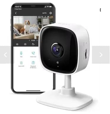TP-LinkTapo1080P Telecamera di sicurezza per interni per baby monitor, telecamera per cani con rilevamento del movimento, sirena audio bidirezionale