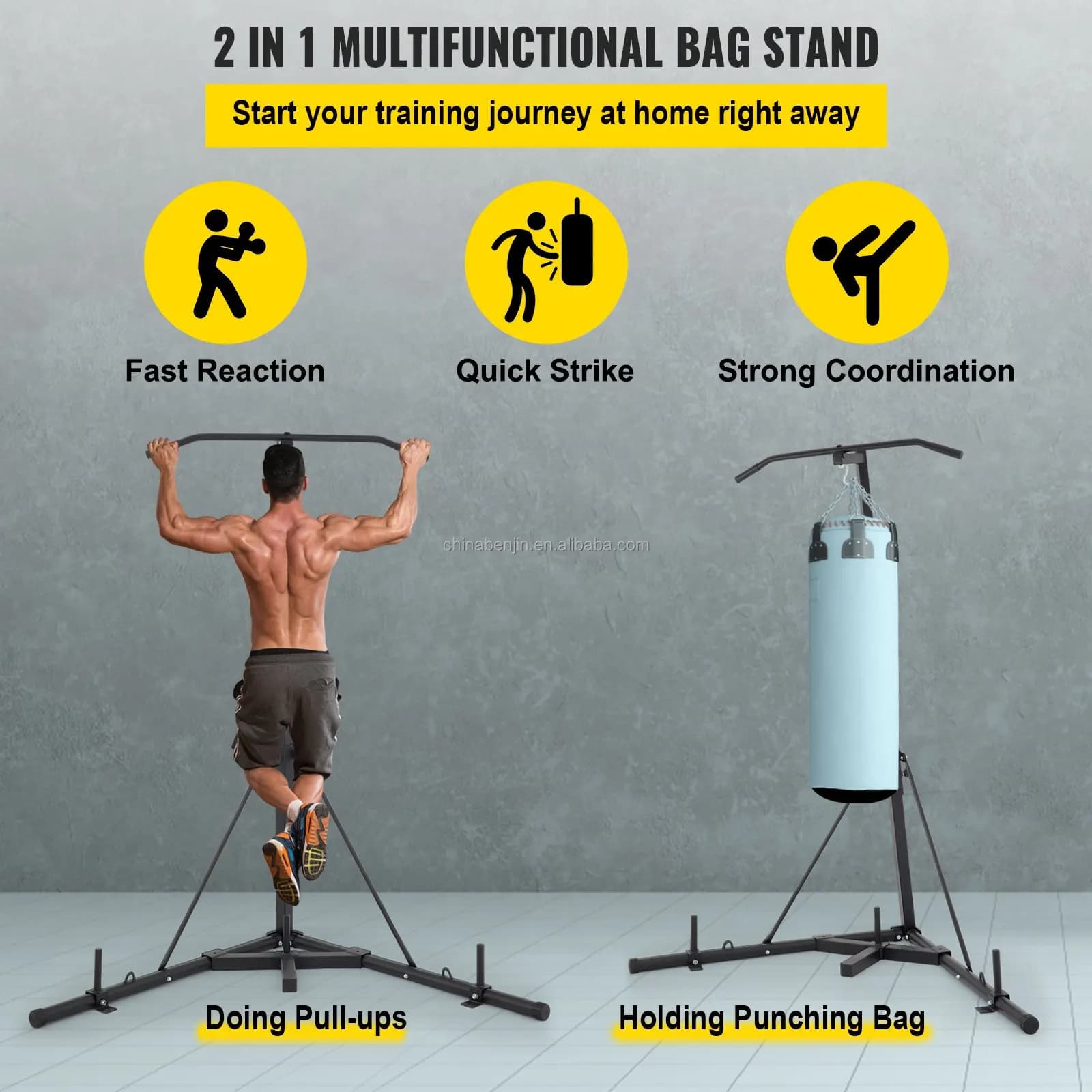 Vertical Floor Stand for Adult Steel Boxing Bag