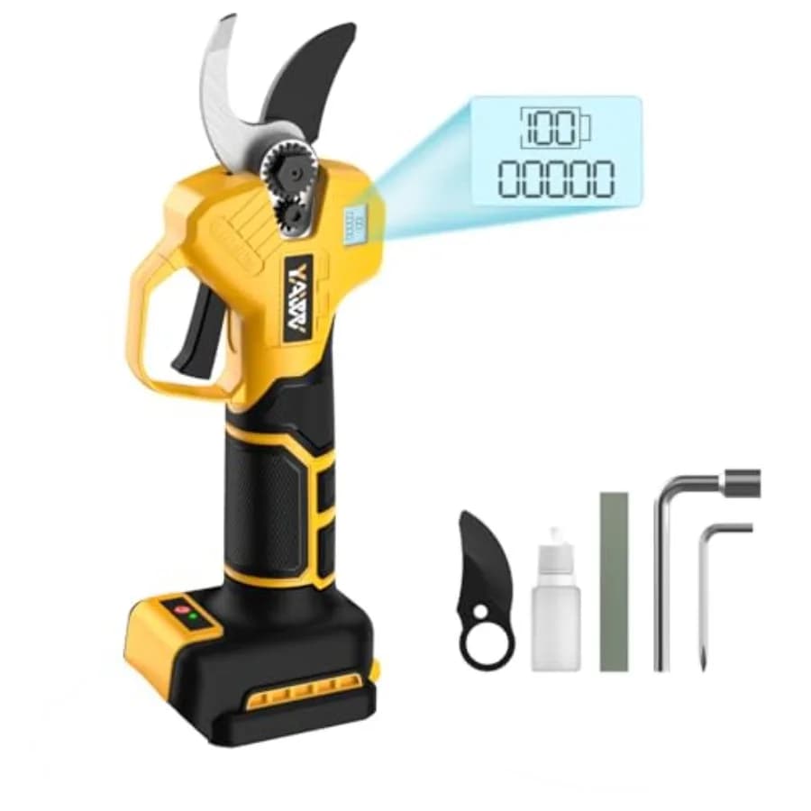 Forbici da potatura elettriche senza spazzole per batteria DeWalt 20V Forbici da potatura portatili senza fili con display LCD e lame SK5 regolabili