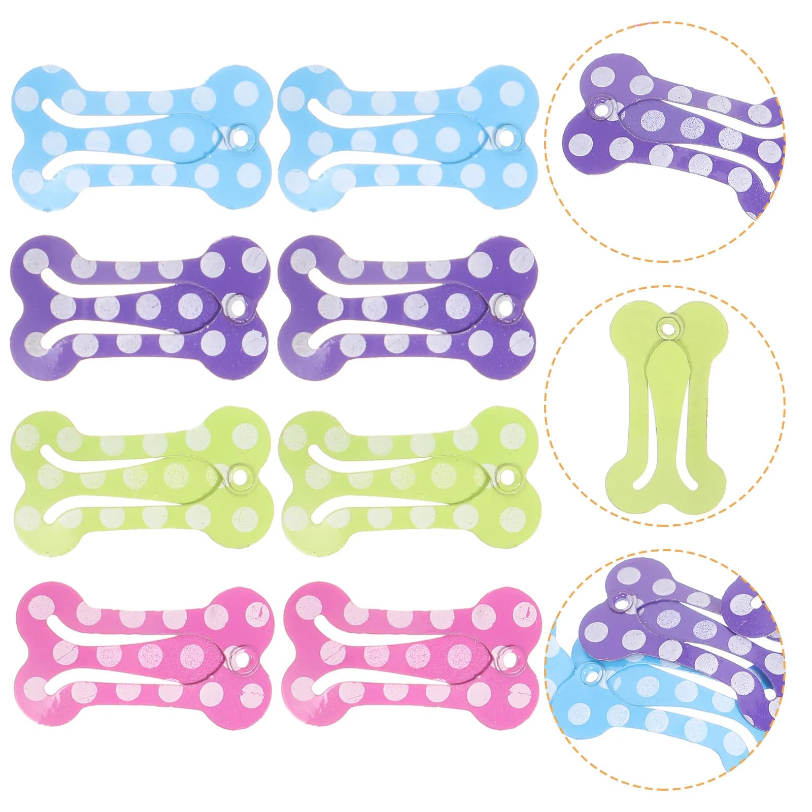 20 Pezzi Fermagli per Capelli per Animali Domestici, Accessori con Design a Osso Carino, Mollette in Metallo per Cani e Gatti, Fissaggio Sicuro, Forniture Eleganti per la Toelettatura