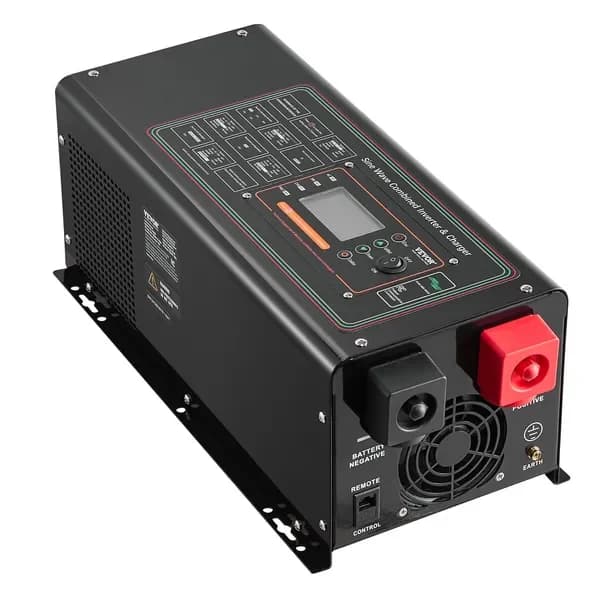 Inverter a Onda Sinusoidale Pura, 2000 Watt, da DC 12V a AC 120V con Display LCD e Telecomando
