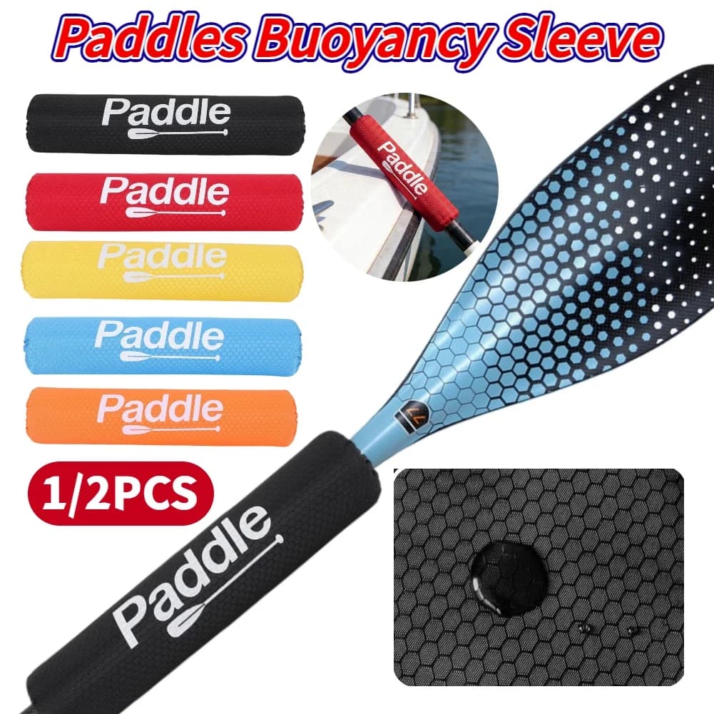Paddles Buoyancy Sleeve Versatile Kayak Flotation Loop Closure Adjustable Buoyancy Covers for Prevent Paddles Sinking in Water