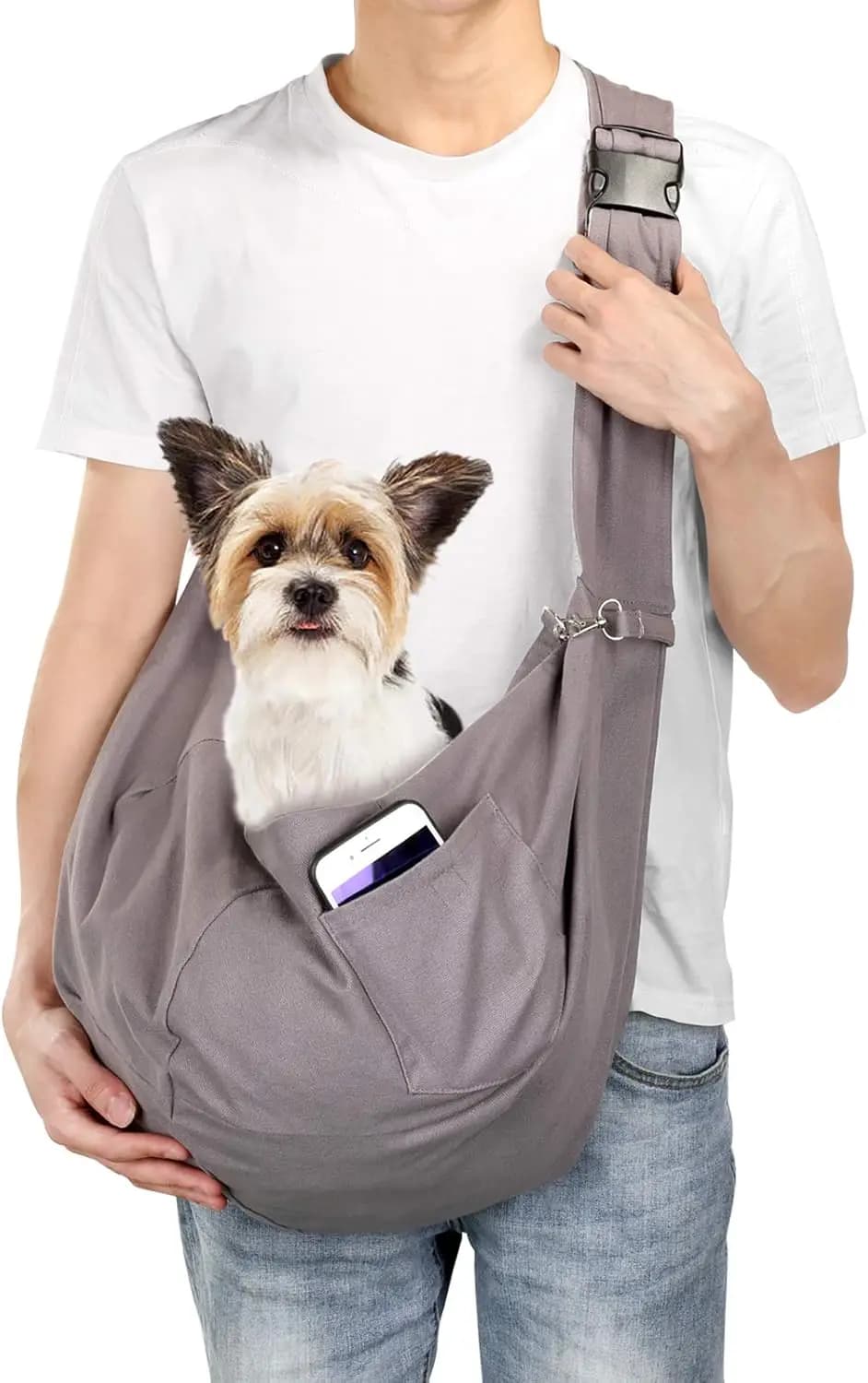 Portaoggetti per animali domestici per cani e gatti 10-15 libbre, regolabile e confortevole, ideale per passeggiate e avventure