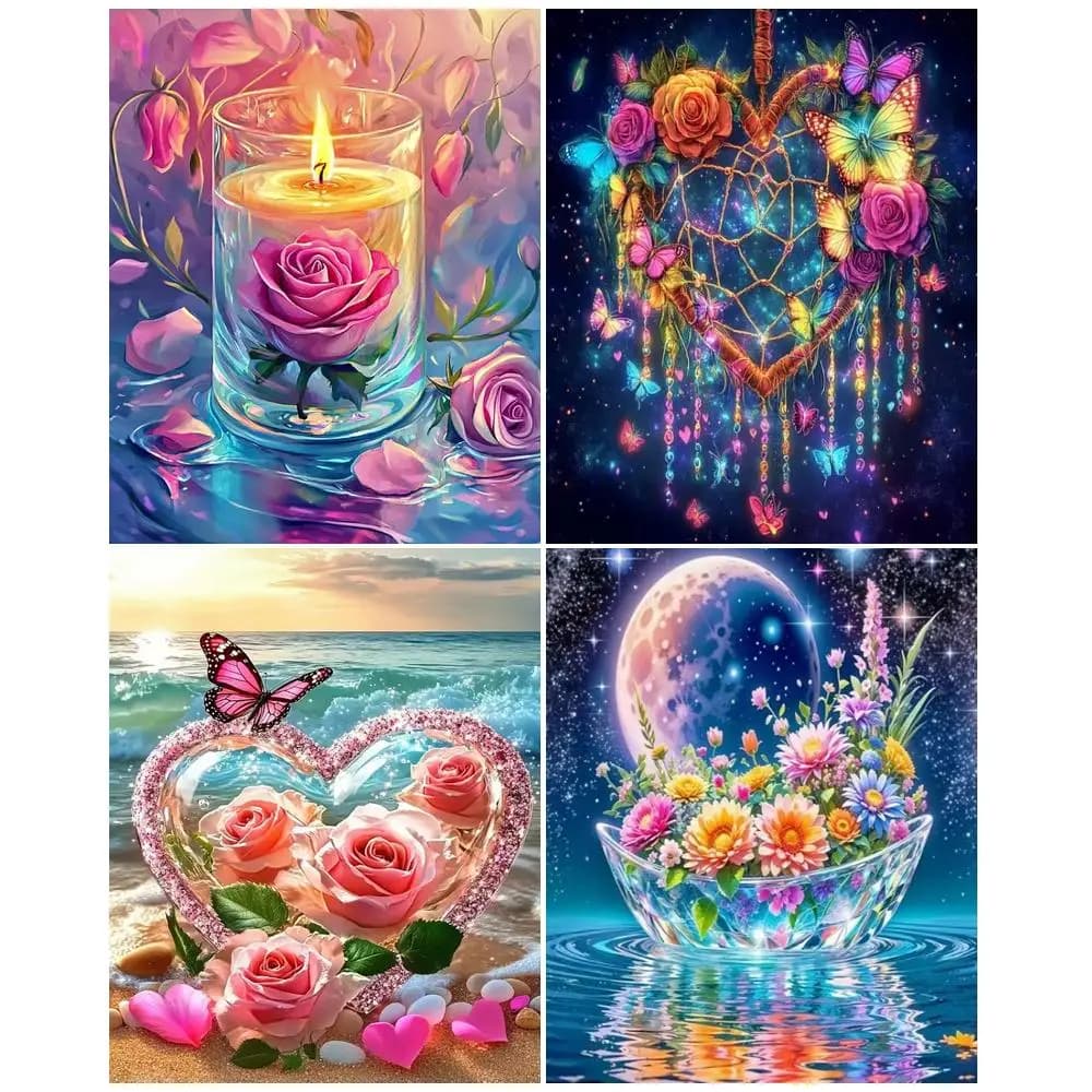 GATYZTORY Painting By Numbers With Frame Simple Watercolors Canvas Painting Flower Wall Art Picture Adults Crafts For Handiwork