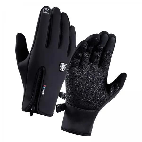 Guanti da Sci Antivento in Pelle, Guanti Caldi per Snowboard e Sport all'Aperto, Impermeabili e Antishock per Moto e Ciclismo