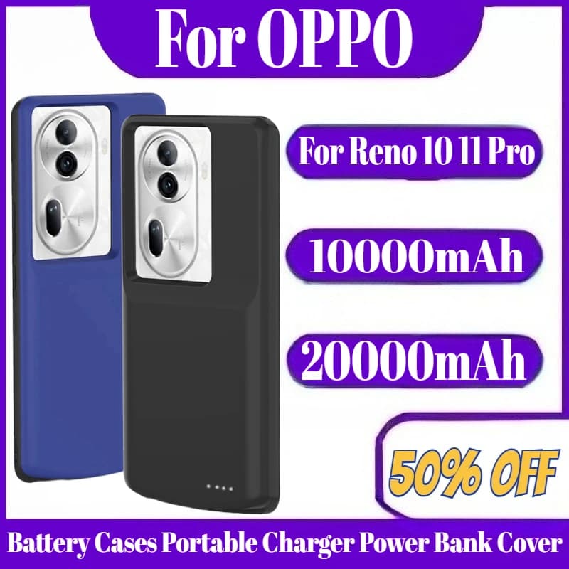 Powerbank Per OPPO Reno 10 11 Pro Custodie Batteria Caricatore Portatile Power Bank Copertura Per OPPO Reno 11 10 Power Case 10000-20000mAh