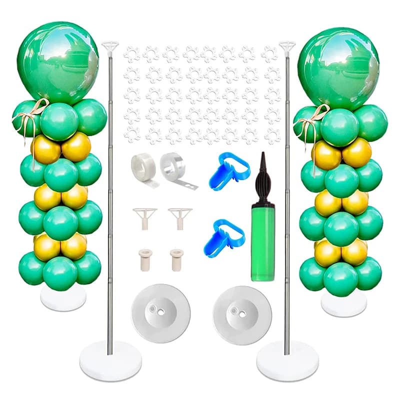 Kit colonna palloncino regolabile, supporto per pilastro telescopico in metallo, festa di compleanno, laurea, matrimonio, decorazioni natalizie