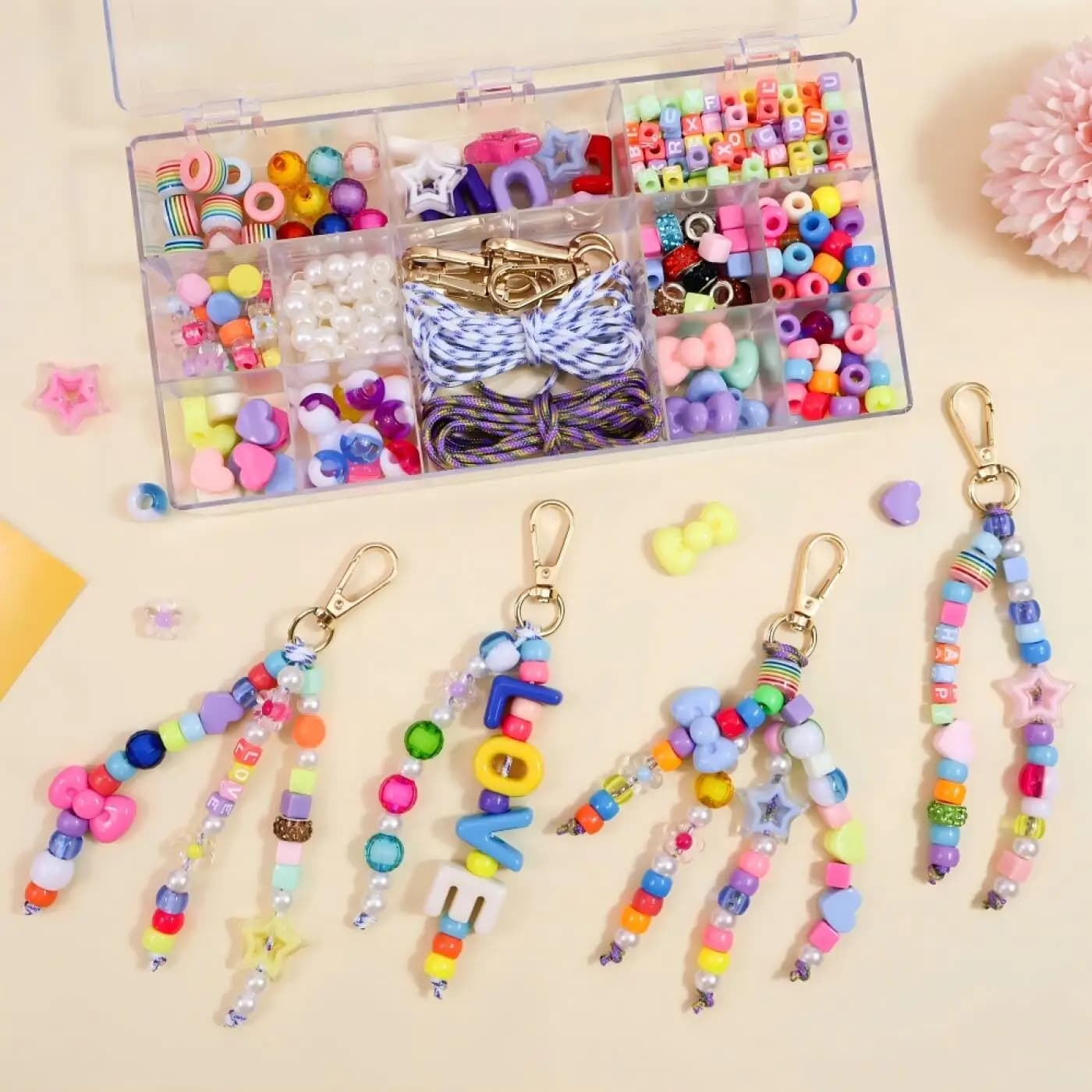 DIY Jewelry Making Kit Handmade Beaded Girls Wear Beads Educational Toys Friendship Bracelet Necklace Jewelry Around Beads Set