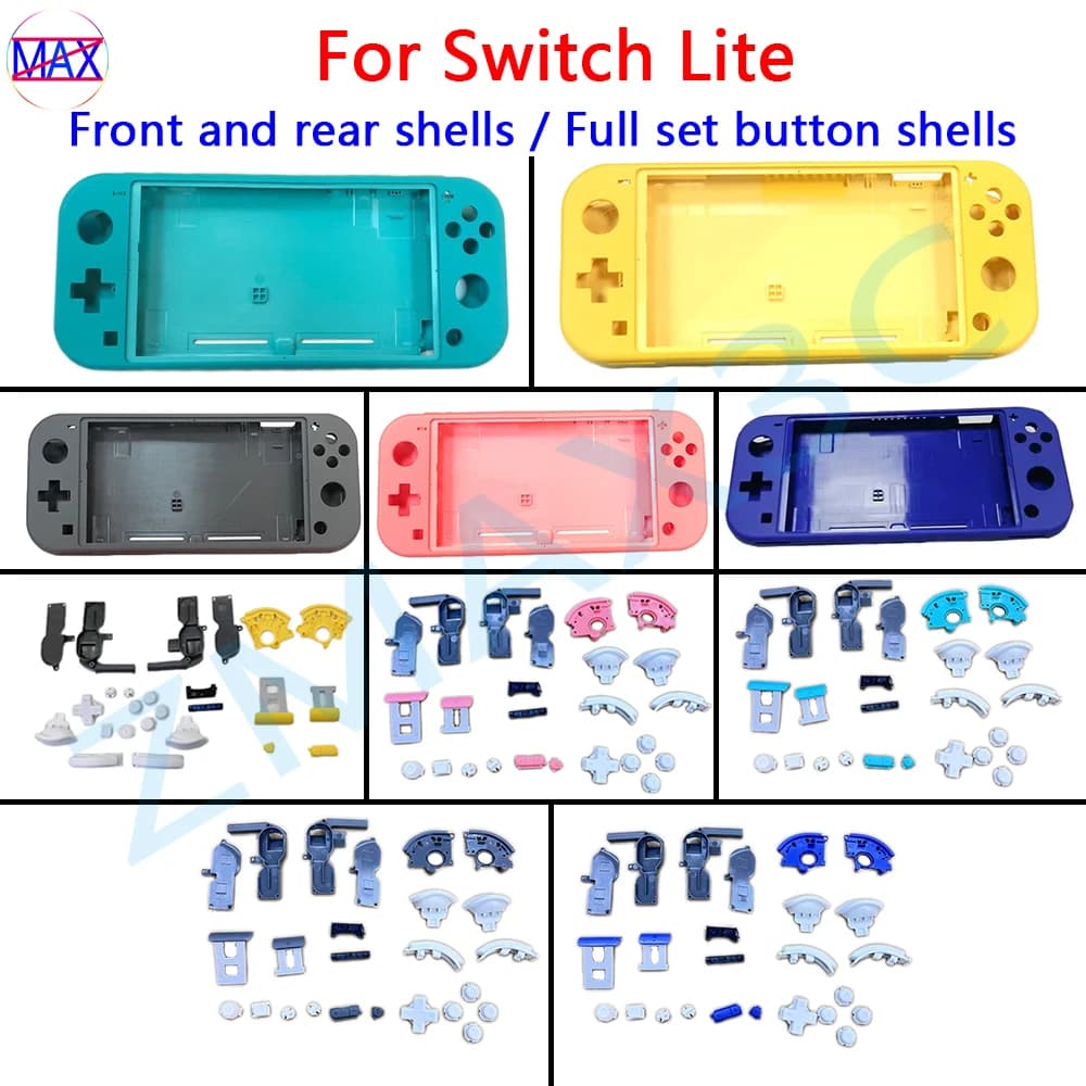 1 pezzo di guscio di ricambio originale per Switch Lite, cover superiore e inferiore, frontale per NS Lite, set completo di pulsanti e guscio.