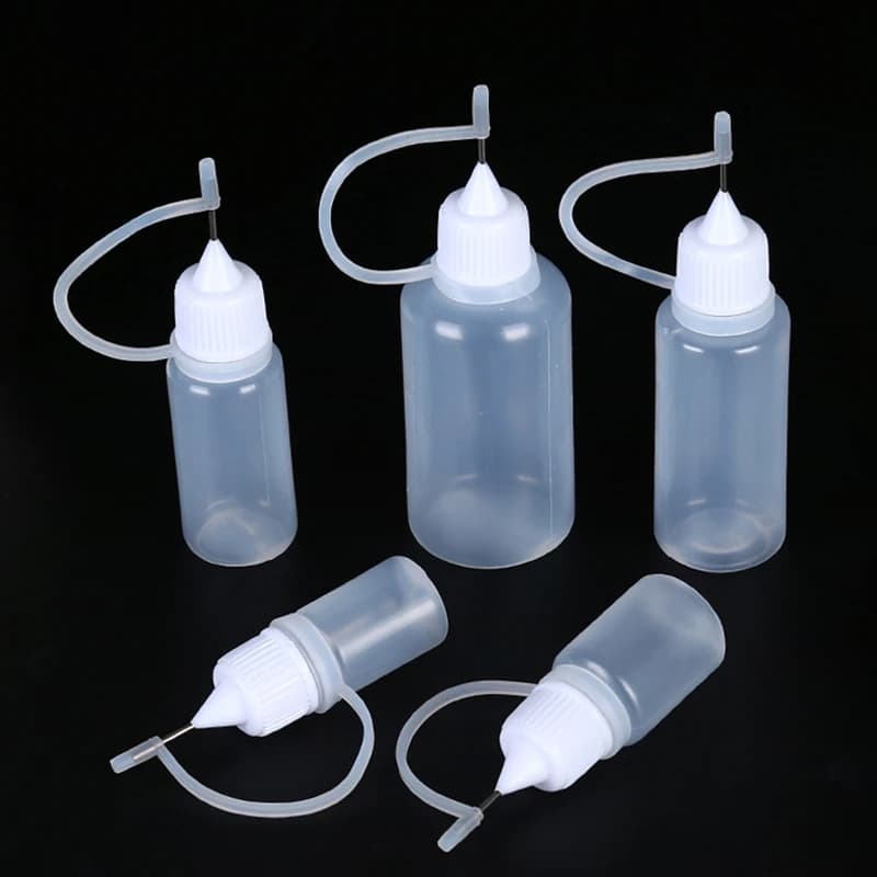 5ml 10ml 30ml 50ml 100ml Needle Tip Squeeze Glue Bottle PE Plastic Dispensing Bottle ELiquid Paint Oil Container