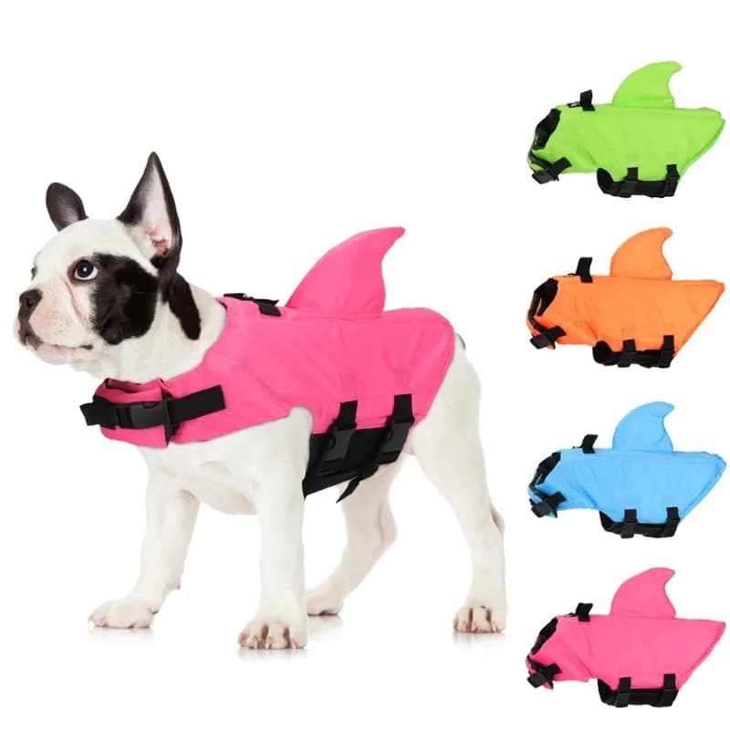 Giubbotto di salvataggio per cani Shark Dog, costume da bagno per cuccioli, giacca per cani, abbigliamento per animali domestici per cani di taglia piccola e media