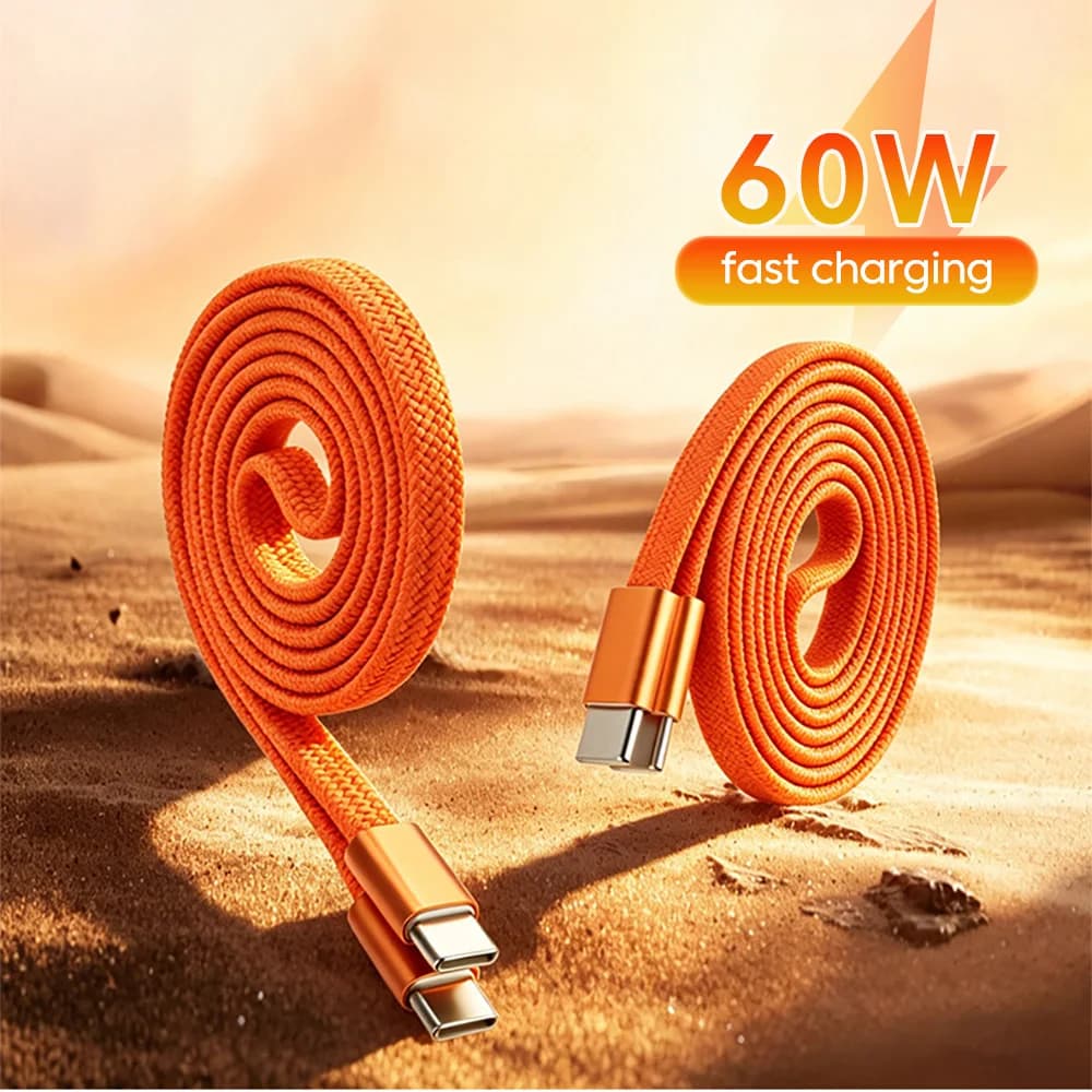 Cavo di ricarica rapida USB-C a USB-C da 60W, cavo dati Type-C a Lightning per super ricarica iPhone 17 16 14 13 Samsung Xiaomi