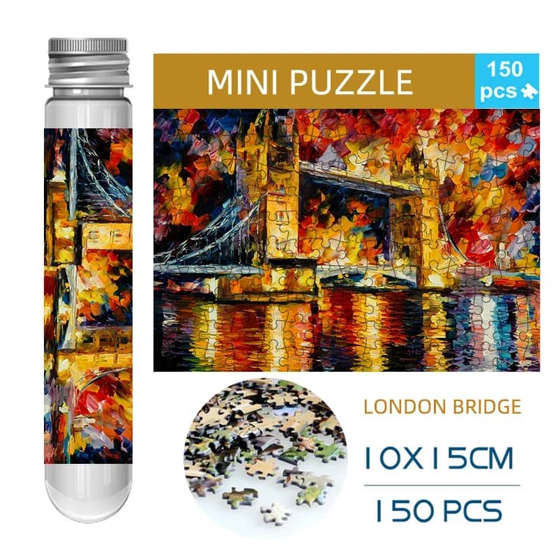150 pezzi mini provetta puzzle London Biridge famoso dipinto gioco educativo decorazioni per la casa regalo festival giocattolo educativo gioco di famiglia