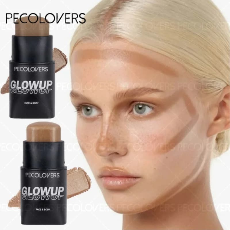 Stick per il trucco effetto liscio - Colore viso a lunga tenuta, perfetto per l'uso quotidiano, rosso e nude, bellezza del viso