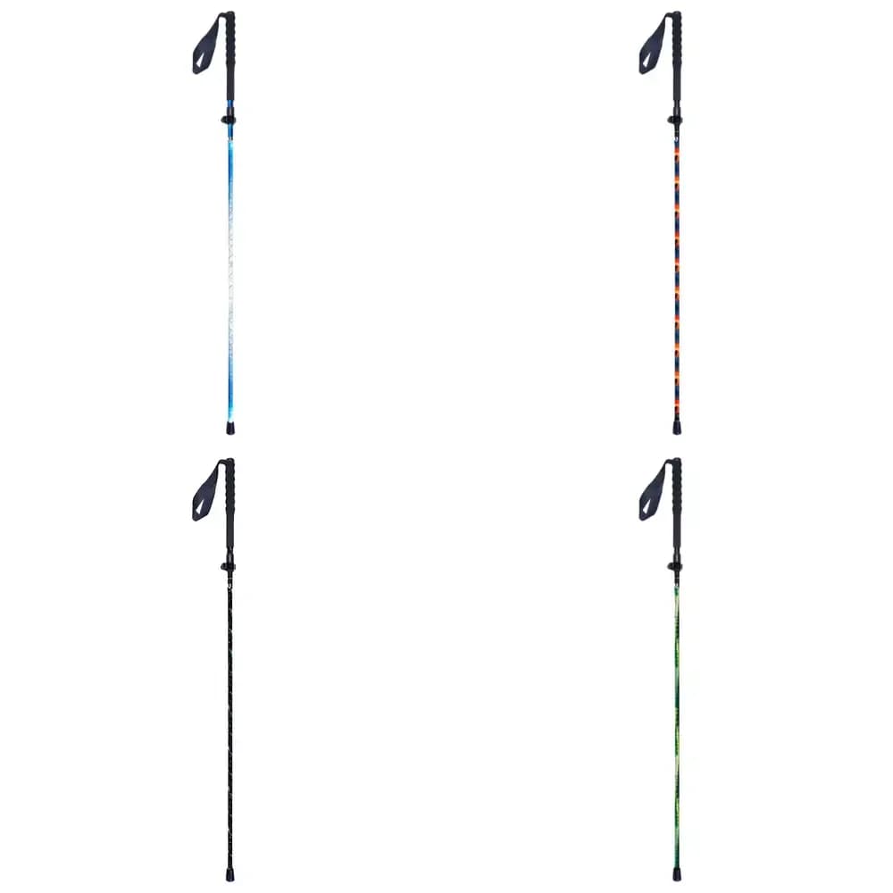 OKHEALING Trekking Stick in Light Carbon Fiber Foldable with EVA Handle, Adjustable Height, for Hiking and Walking Open