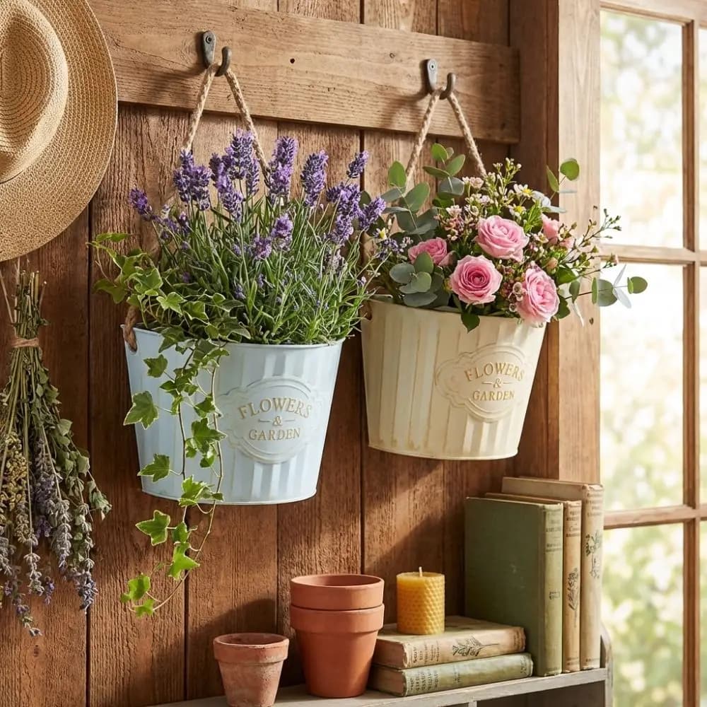 Vase for Semicr Flowers by Hanging, Wall Plant Container, Craft Planter Resistant to Us