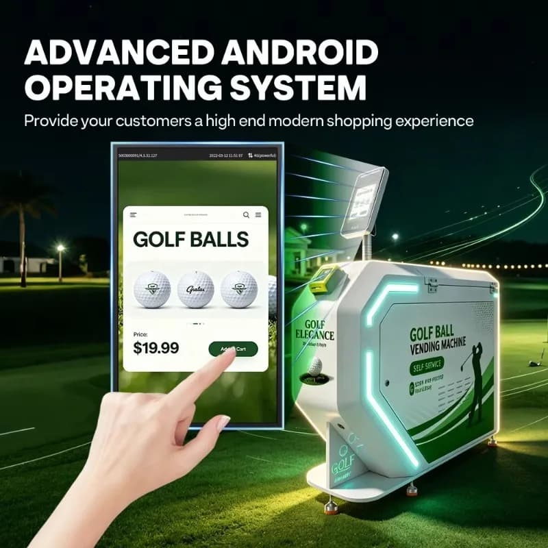 Hot Sale FL Customized 2026 New HD Touchscreen Display Golf Ball Vending Machine 1000 Balls Smart Golf Ball Dispenser