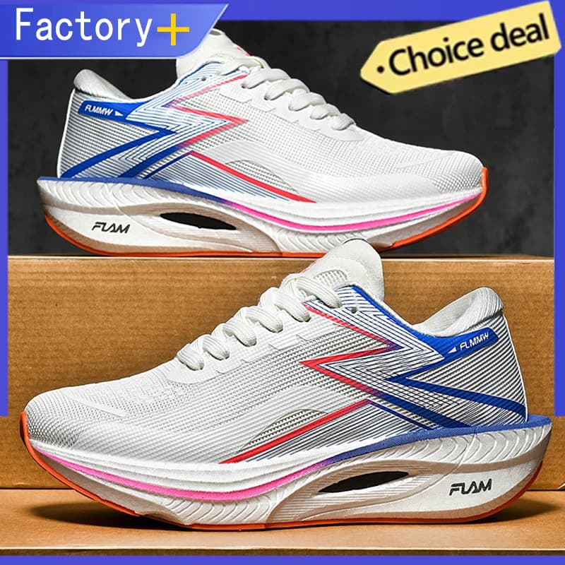 Scarpe da ginnastica leggere da uomo per maratona con piastra in carbonio, scarpe sportive da corsa traspiranti da uomo, scarpe casual da passeggio e da basket da donna