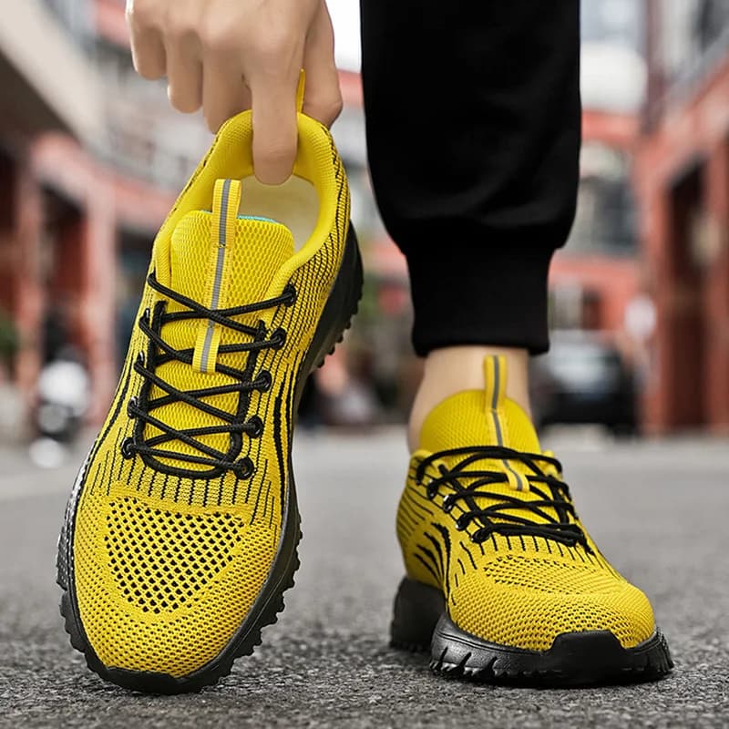 Mocassini Scarpe da trekking Scarpe sportive da esterno traspiranti nere da uomo con tomaia in rete resistente adatta per il piede nudo da palestra delle donne 2025