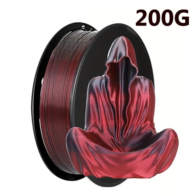 3D Printer Filament 200 g PLA Red Black Silk 1.75 mm 3D Printing Material Sublimation Black Red Extruder Two colors Silk 1 kg