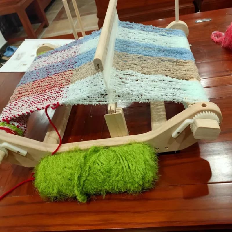 Solid wood multi-functional weaving loom home spinning wheel handmade wool thread to make textile tapestry