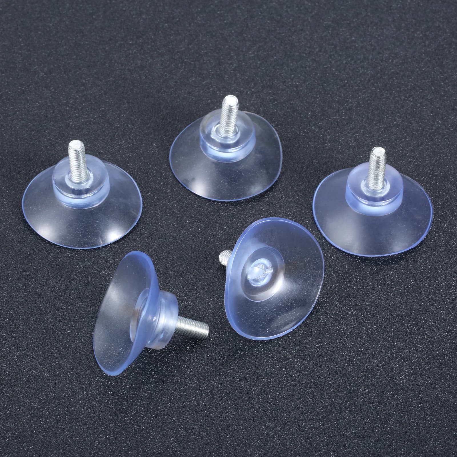 5Pcs M5 vite ventosa in gomma ventosa trasparente ganci in plastica vite Rack da parete per piani in vetro strumento di stoccaggio M5 * 13mm * 38mm