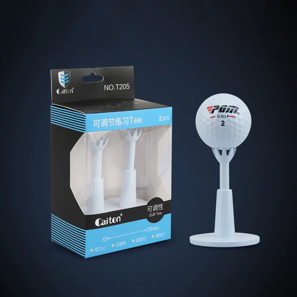 PGM 2 pcs Golf Tee AdjustaBle Soft Golf Ball Holder Anti-flying Self Standing Sport For Mats Simulator Driving Range Tee