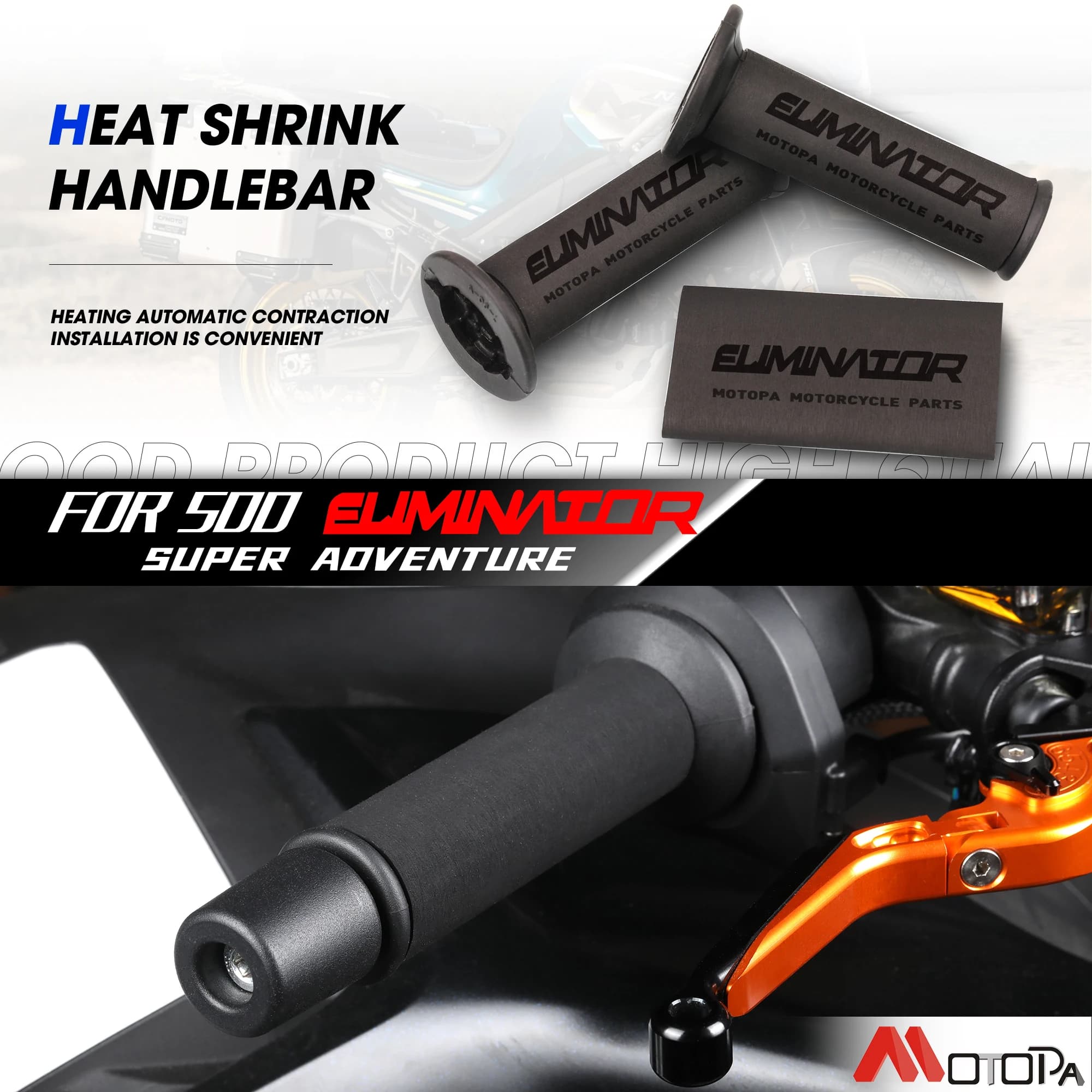 Moto Per Kawasaki Eliminator 500 Eliminator500 2024 2025 Manopole Manubrio Termoretraibili Copertura Antiscivolo Grip Guanto