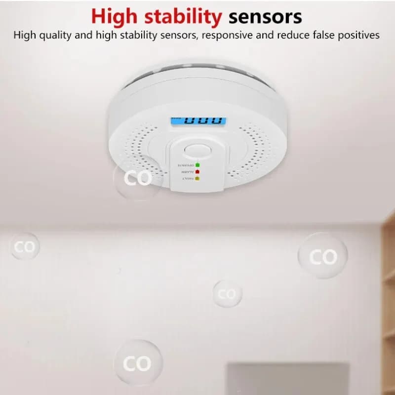 Independent CO alarm sensor Carbon monoxide alarm detector High sensitivity display LCD alarm CO