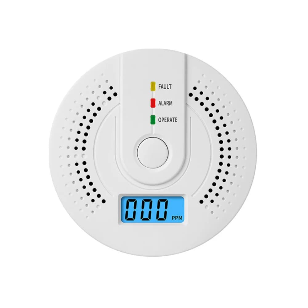 High Sensitive LED Digital Display Carbon Monoxide Detector Depot Test Sound CO Gas Monitor Light Warning White CO Sensor Alarm