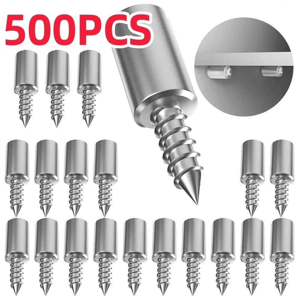 500/20PCS Self Tapping Screw Layer Plate Holder Wardrobe Septum Brackets Fixed Screw Shelf Support Pegs With Non-Slip Sleeve