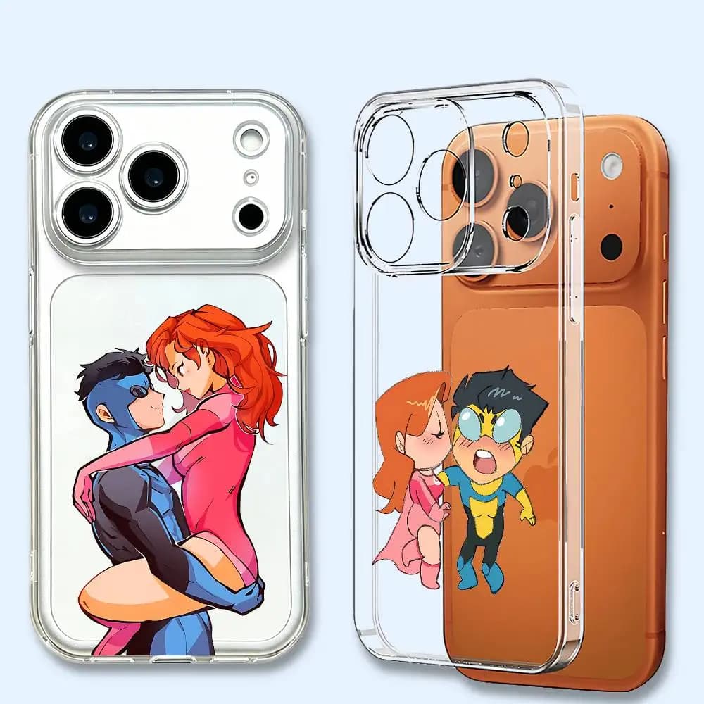 Eve Mark I-InvincibleS MarkEve Transparent Phone Cover Soft TPU For iPhone 17 16 15 14 13 12 11 Pro Max Plus Air XR Full Protection