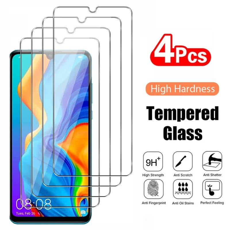 4PCS Vetro Temperato per Huawei P30 P20 Lite P10 Plus Vetro Protettivo per Huawei P30 Lite P40 P50 P40 Lite E 5G Protezione Dello Schermo