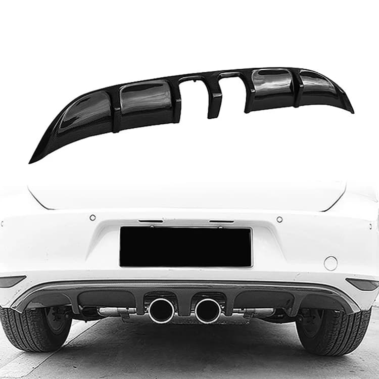 Diffusore posteriore per Volkswagen VW MK7 2006-2008 in fibra di carbonio, diffusore paraurti posteriore stile sportivo Gti e R20