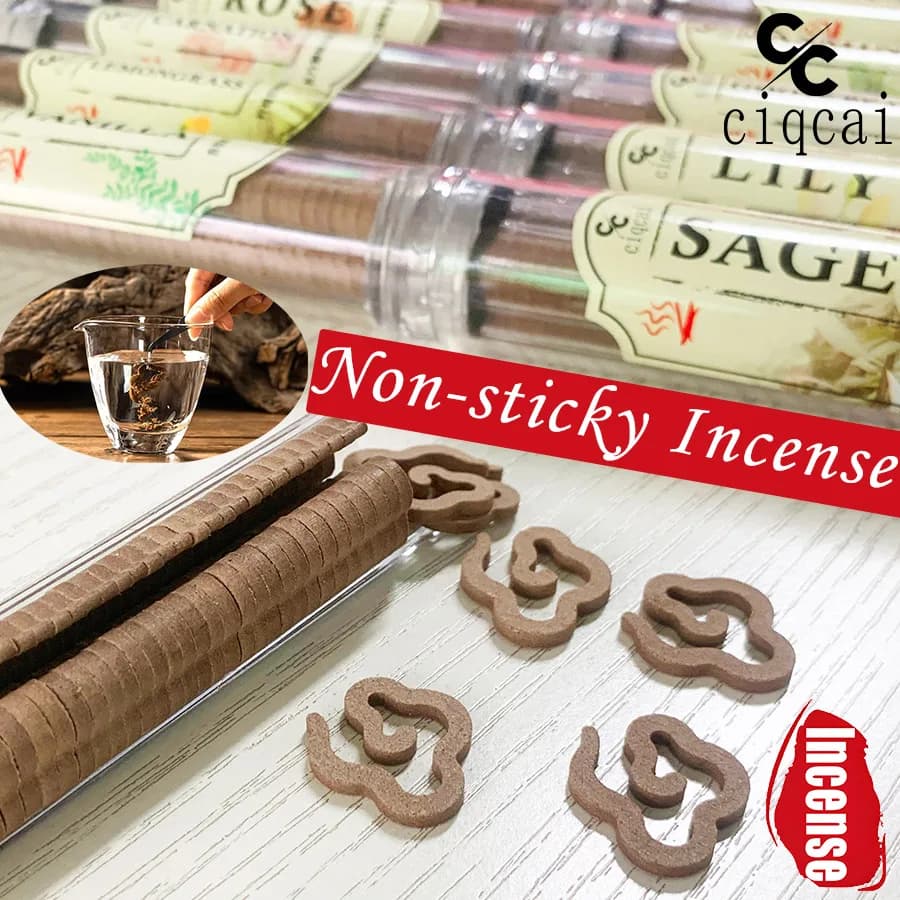 Pack of 3 pieces of high quality classic spiral incense, set of five hand made spiral elements, wood, water, fire, land, dissolve in water, portable packaging, easy to carry