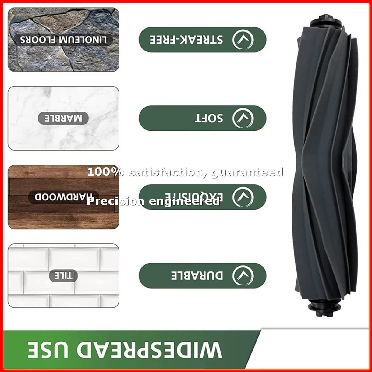 Set di 9 Pezzi di Ricambio per Robot Aspirapolvere D10S / D10S Pro: Spazzola Principale, Spazzole Laterali, Filtro, Panno per Pulizia - ROWI